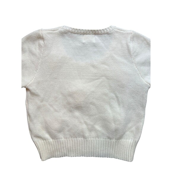 LUNA IVY Anthropologie Sweater Womens Sz XS Cream Crochet Strawberry - Picture 6 of 8